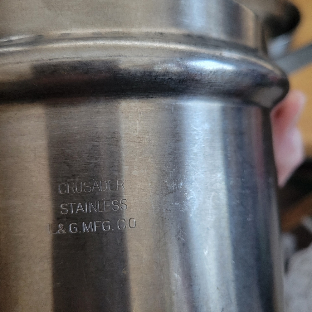 Stainless Steel Kitchen Canister Crusader  Stainless Steel Canister L & G MFG Co - Picture 4 of 4